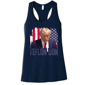 American Flag Republican Trump Teflon Don 2024 American Flag Republican Women's Racerback Tank