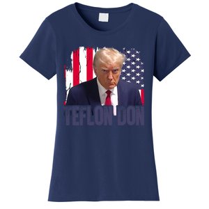 American Flag Republican Trump Teflon Don 2024 American Flag Republican Women's T-Shirt