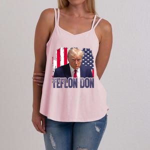 American Flag Republican Trump Teflon Don 2024 American Flag Republican Women's Strappy Tank