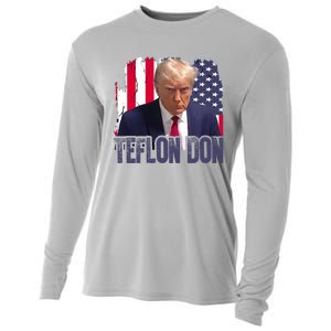 American Flag Republican Trump Teflon Don 2024 American Flag Republican Cooling Performance Long Sleeve Crew