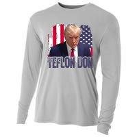 American Flag Republican Trump Teflon Don 2024 American Flag Republican Cooling Performance Long Sleeve Crew