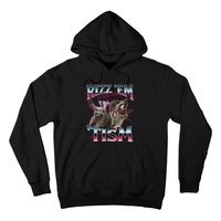 Autism Funny Rizz Em With The Tism Meme Autistic Racoon Hoodie