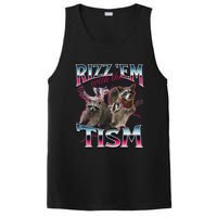 Autism Funny Rizz Em With The Tism Meme Autistic Racoon PosiCharge Competitor Tank