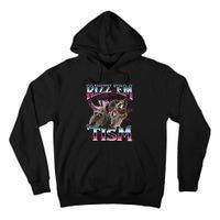 Autism Funny Rizz Em With The Tism Meme Autistic Racoon Tall Hoodie