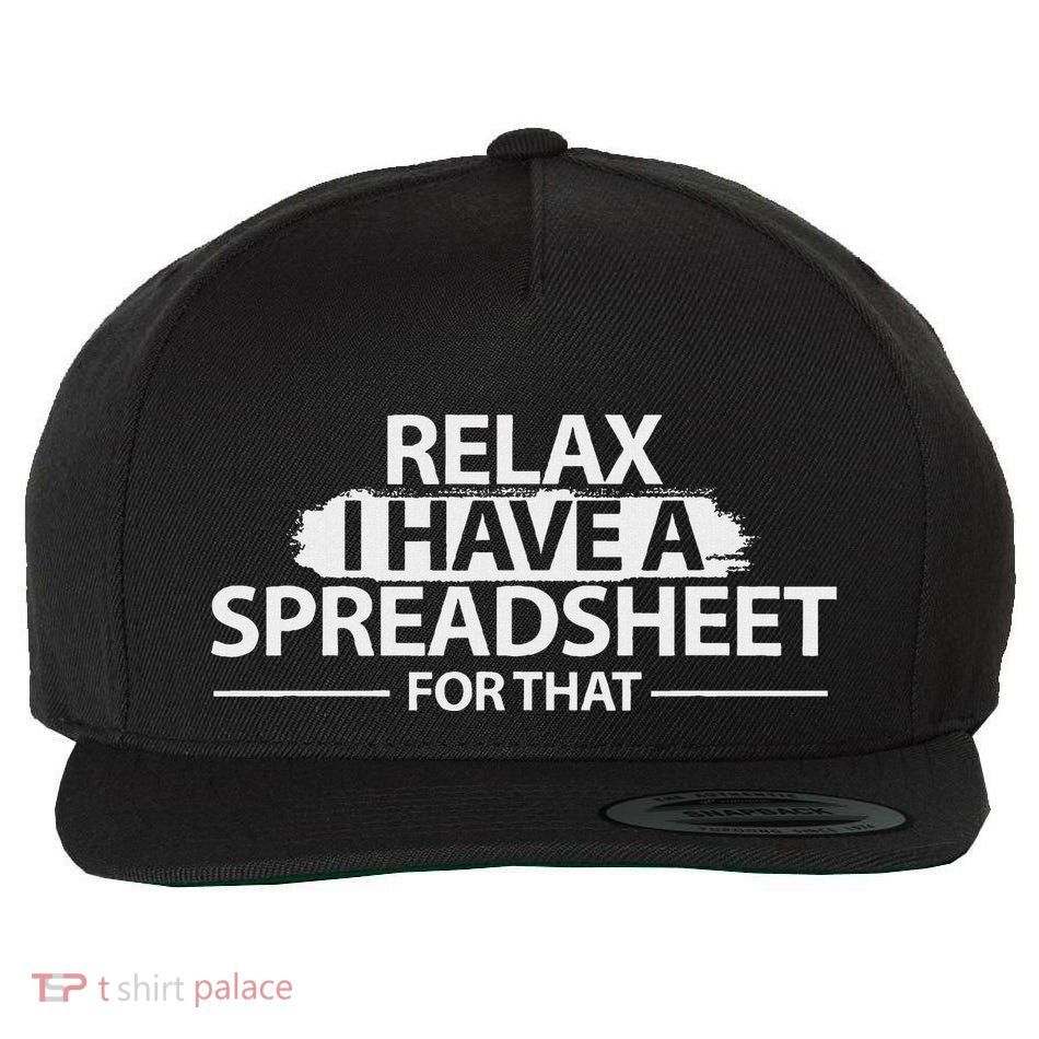Accountant Funny Relax Spreadshee Accounting Gift Wool Snapback Cap