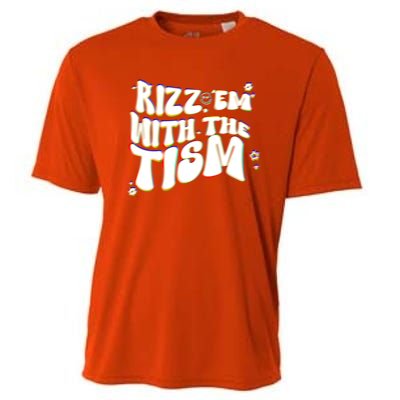 Autism Funny Rizz Em With The Tism Meme Autistic Cool Cute Gift Cooling Performance Crew T-Shirt