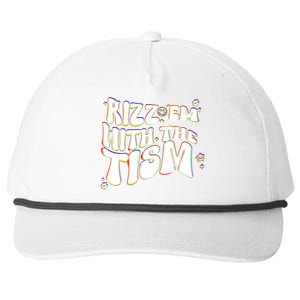 Autism Funny Rizz Em With The Tism Meme Autistic Cool Cute Gift Snapback Five-Panel Rope Hat