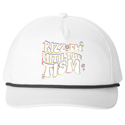 Autism Funny Rizz Em With The Tism Meme Autistic Cool Cute Gift Snapback Five-Panel Rope Hat