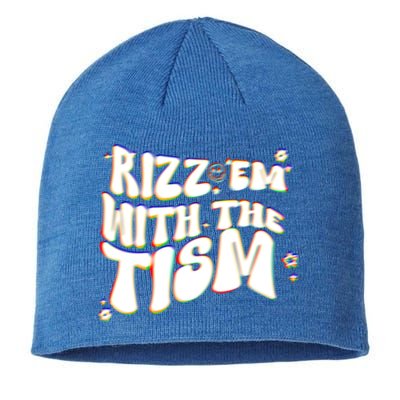 Autism Funny Rizz Em With The Tism Meme Autistic Cool Cute Gift Sustainable Beanie