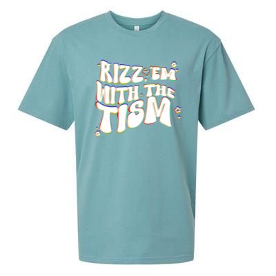 Autism Funny Rizz Em With The Tism Meme Autistic Cool Cute Gift Sueded Cloud Jersey T-Shirt