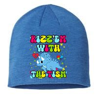 Autism Funny Rizz Em With The Tism Meme Autistic Dinosaure Gift Sustainable Beanie