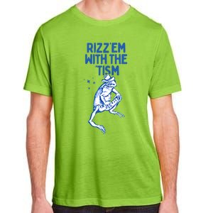 Autism Funny Rizz Em With The Tism Meme Autistic Frog Cute Gift Adult ChromaSoft Performance T-Shirt