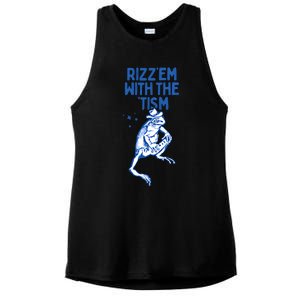 Autism Funny Rizz Em With The Tism Meme Autistic Frog Cute Gift Ladies PosiCharge Tri-Blend Wicking Tank