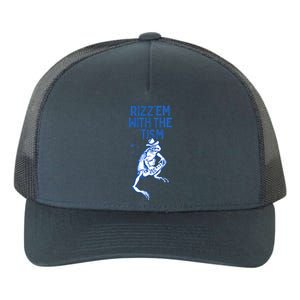 Autism Funny Rizz Em With The Tism Meme Autistic Frog Cute Gift Yupoong Adult 5-Panel Trucker Hat