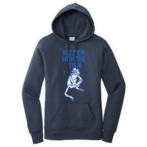 Autism Funny Rizz Em With The Tism Meme Autistic Frog Cute Gift Women's Pullover Hoodie