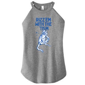 Autism Funny Rizz Em With The Tism Meme Autistic Frog Cute Gift Women's Perfect Tri Rocker Tank