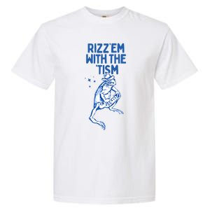 Autism Funny Rizz Em With The Tism Meme Autistic Frog Cute Gift Garment-Dyed Heavyweight T-Shirt