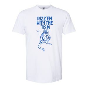 Autism Funny Rizz Em With The Tism Meme Autistic Frog Cute Gift Softstyle CVC T-Shirt