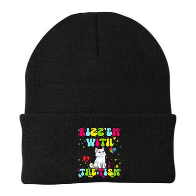Autism Funny Rizz Em With The Tism Meme Autistic Cute Cat Great Gift Beanie