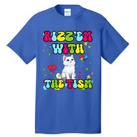 Autism Funny Rizz Em With The Tism Meme Autistic Cute Cat Great Gift Tall T-Shirt