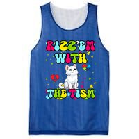 Autism Funny Rizz Em With The Tism Meme Autistic Cute Cat Great Gift Mesh Reversible Basketball Jersey Tank