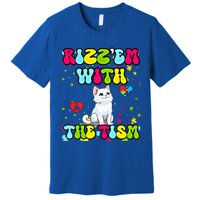 Autism Funny Rizz Em With The Tism Meme Autistic Cute Cat Great Gift Premium T-Shirt