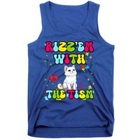 Autism Funny Rizz Em With The Tism Meme Autistic Cute Cat Great Gift Tank Top