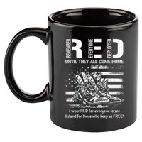 American Flag Red Friday Until They Come Home USA 11oz C Handle Ceramic Mug