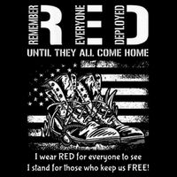 American Flag Red Friday Until They Come Home USA Drawstring Bag