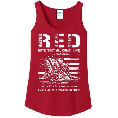 American Flag Red Friday Until They Come Home USA Ladies Essential Tank