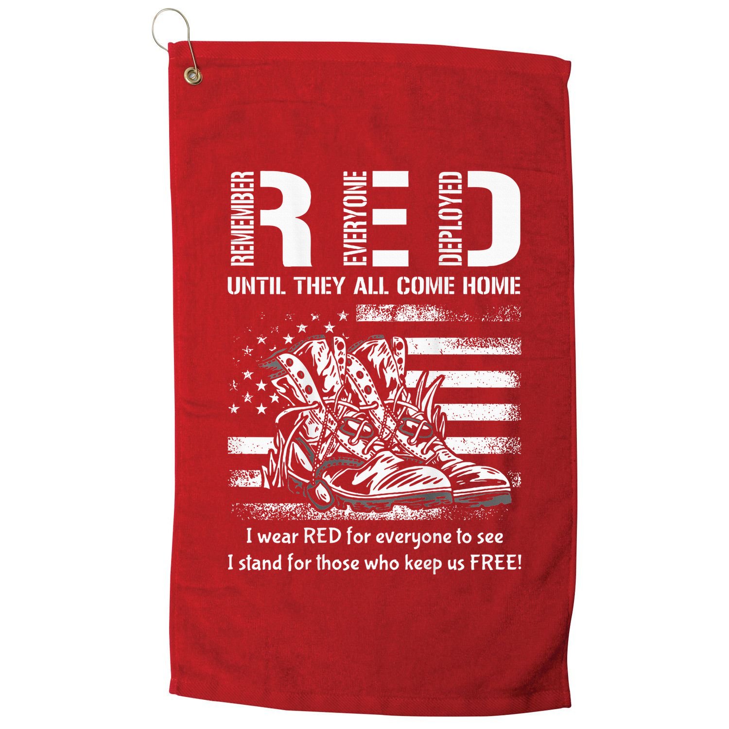 American Flag Red Friday Until They Come Home USA Golf Towel