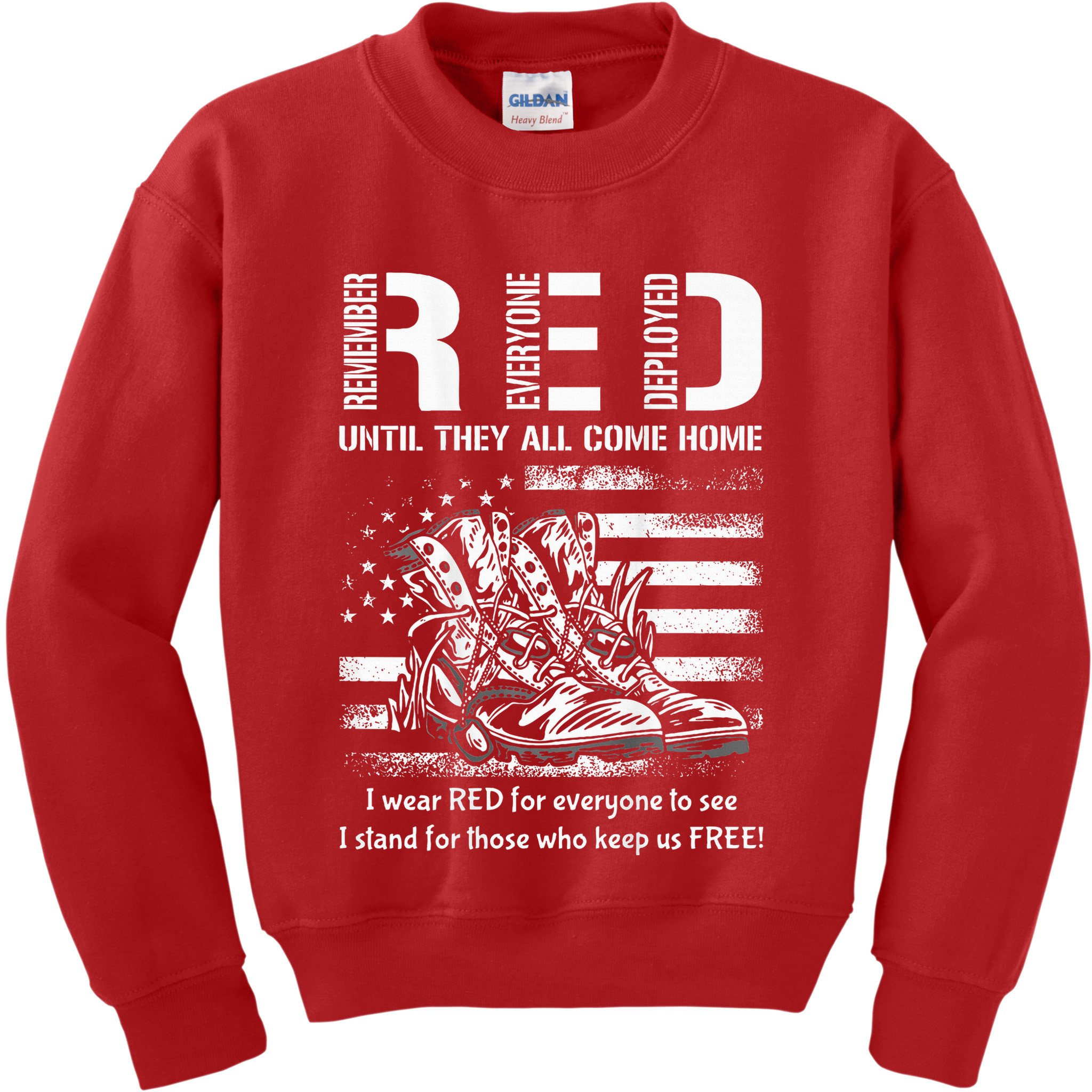 American Flag Red Friday Until They Come Home USA Kids Sweatshirt