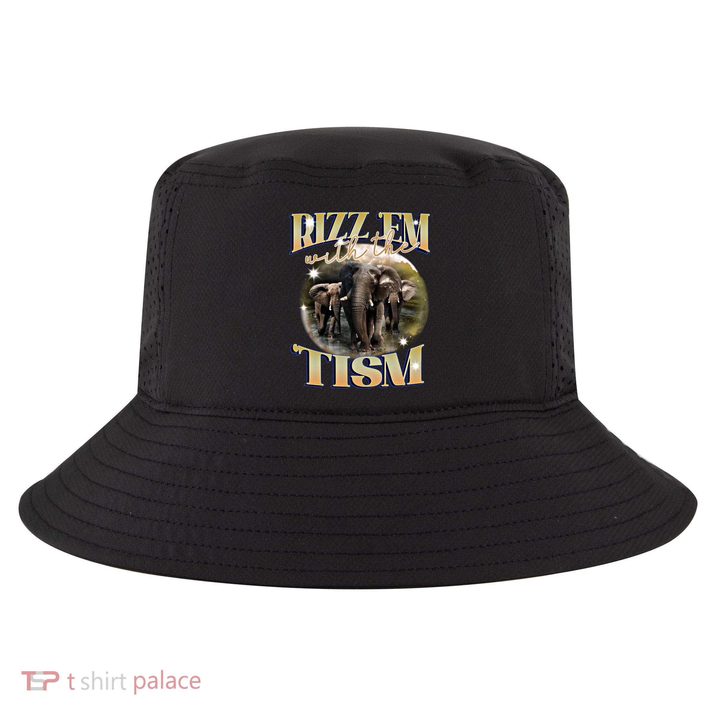 Autism Funny Rizz Em With The Tism Meme Autistic Elephant Cool Gift Cool Comfort Performance Bucket Hat