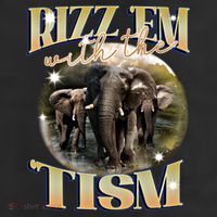 Autism Funny Rizz Em With The Tism Meme Autistic Elephant Cool Gift Cool Comfort Performance Bucket Hat