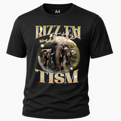 Autism Funny Rizz Em With The Tism Meme Autistic Elephant Cool Gift Performance Shirt