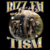 Autism Funny Rizz Em With The Tism Meme Autistic Elephant Cool Gift Drawstring Bag