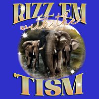 Autism Funny Rizz Em With The Tism Meme Autistic Elephant Cool Gift Button