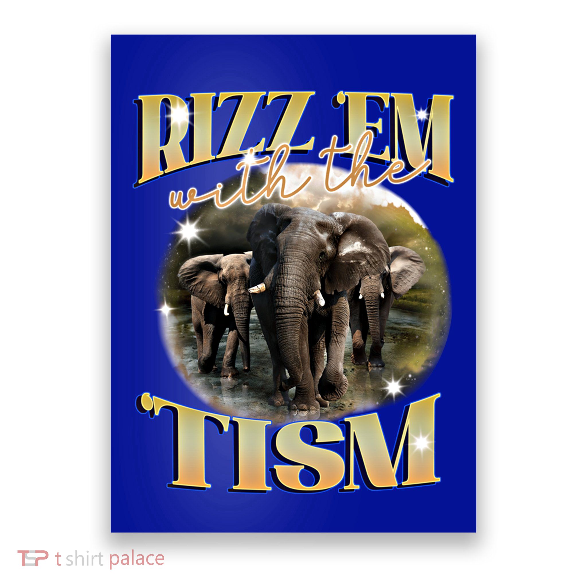 Autism Funny Rizz Em With The Tism Meme Autistic Elephant Cool Gift Poster