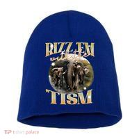 Autism Funny Rizz Em With The Tism Meme Autistic Elephant Cool Gift Short Acrylic Beanie