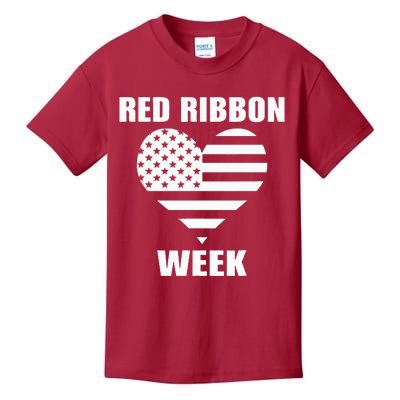 American Flag Red Ribbon Week Awareness Kids T-Shirt