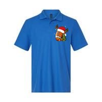 American Football Reindeer Santa Hat Lights Christmas Tree Gift Softstyle Adult Sport Polo