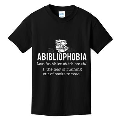 Abibliophobia Funny Reading Bookworm Reader Gift Kids T-Shirt