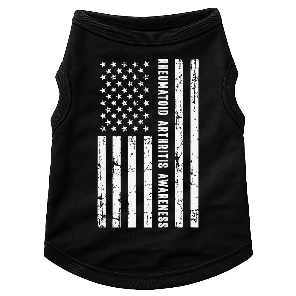 American Flag Rheumatoid Arthritis Awareness Month May Doggie Tank