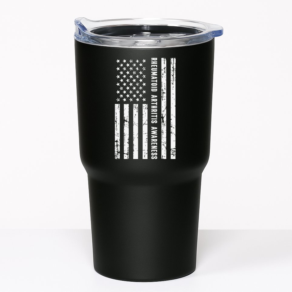American Flag Rheumatoid Arthritis Awareness Month May Tumbler