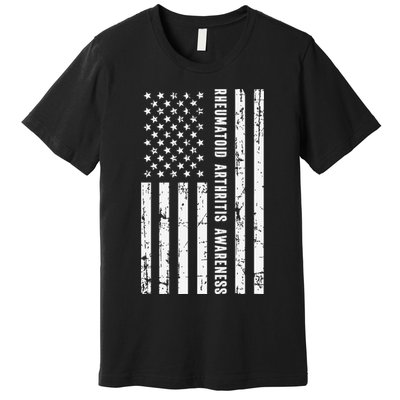 American Flag Rheumatoid Arthritis Awareness Month May Premium T-Shirt