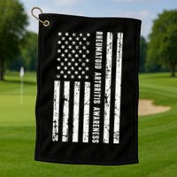 American Flag Rheumatoid Arthritis Awareness Month May Golf Towel