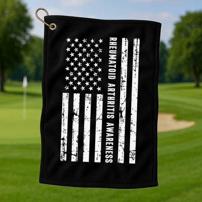 American Flag Rheumatoid Arthritis Awareness Month May Golf Towel