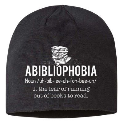 Abibliophobia Funny Reading Bookworm Reader Sustainable Beanie