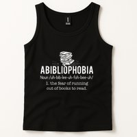 Abibliophobia Funny Reading Bookworm Reader Tank Top