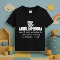 Abibliophobia Funny Reading Bookworm Reader Toddler T-Shirt